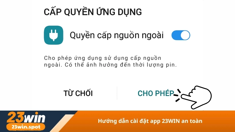 Hướng dẫn cài đặt app 23WIN an toàn