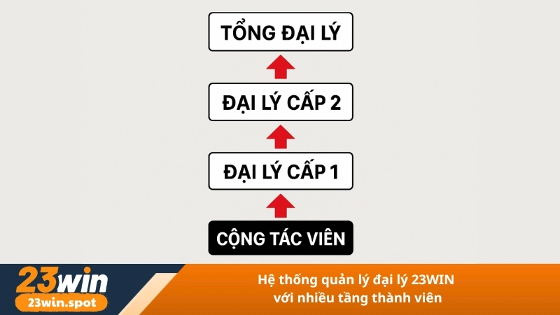 Hệ thống quản lý đại lý 23WIN với nhiều tầng thành viên