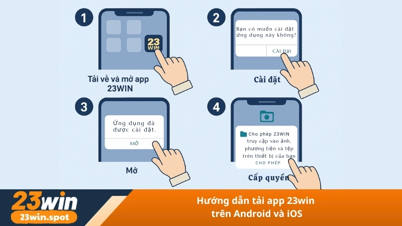 Hướng dẫn tải app 23win trên Android và iOS